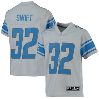youth nike dandre swift silver detroit lions inverted team 